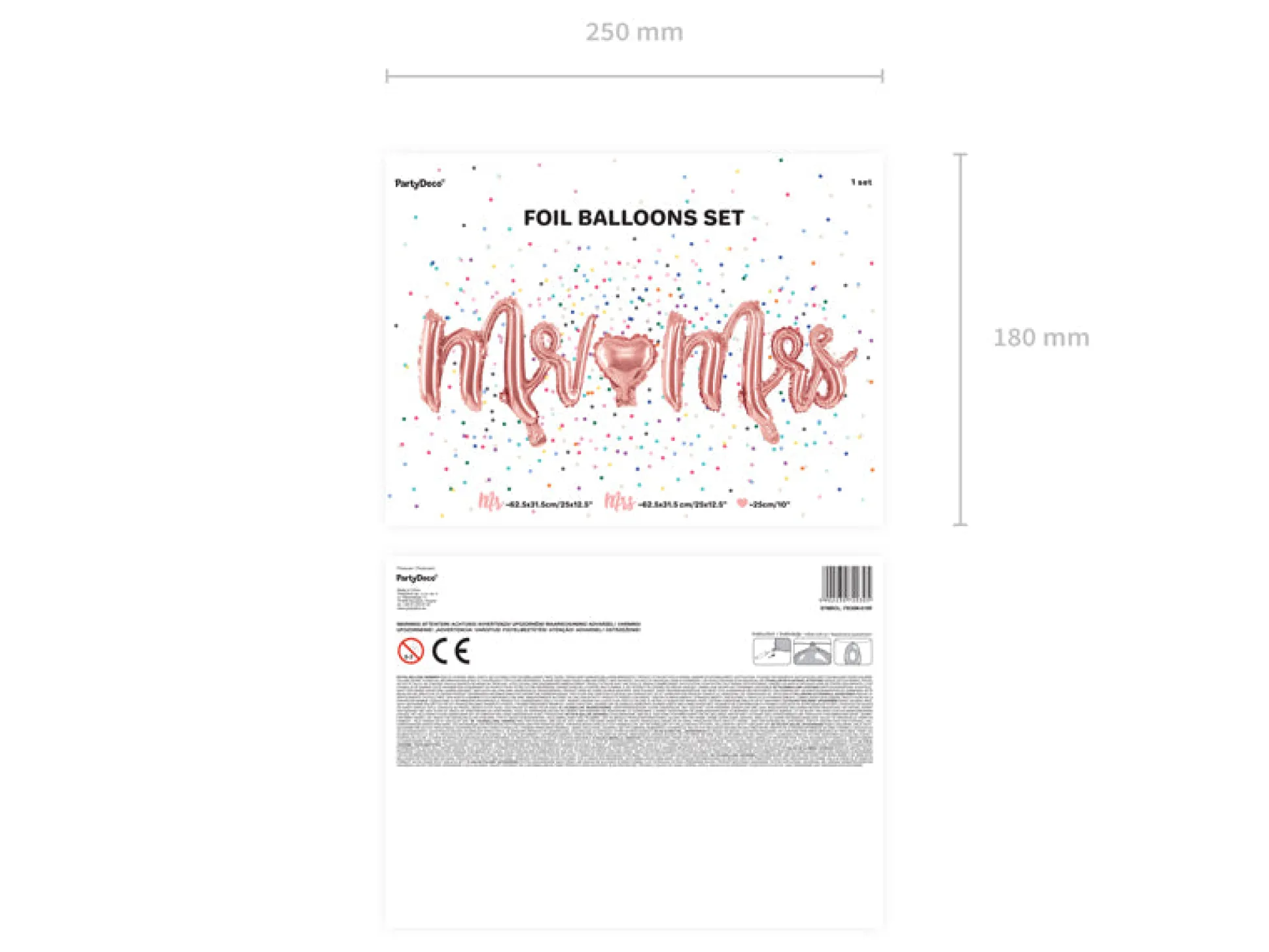 Rose Gold Mr. & Mrs. Cursive Letter Balloon Banner
