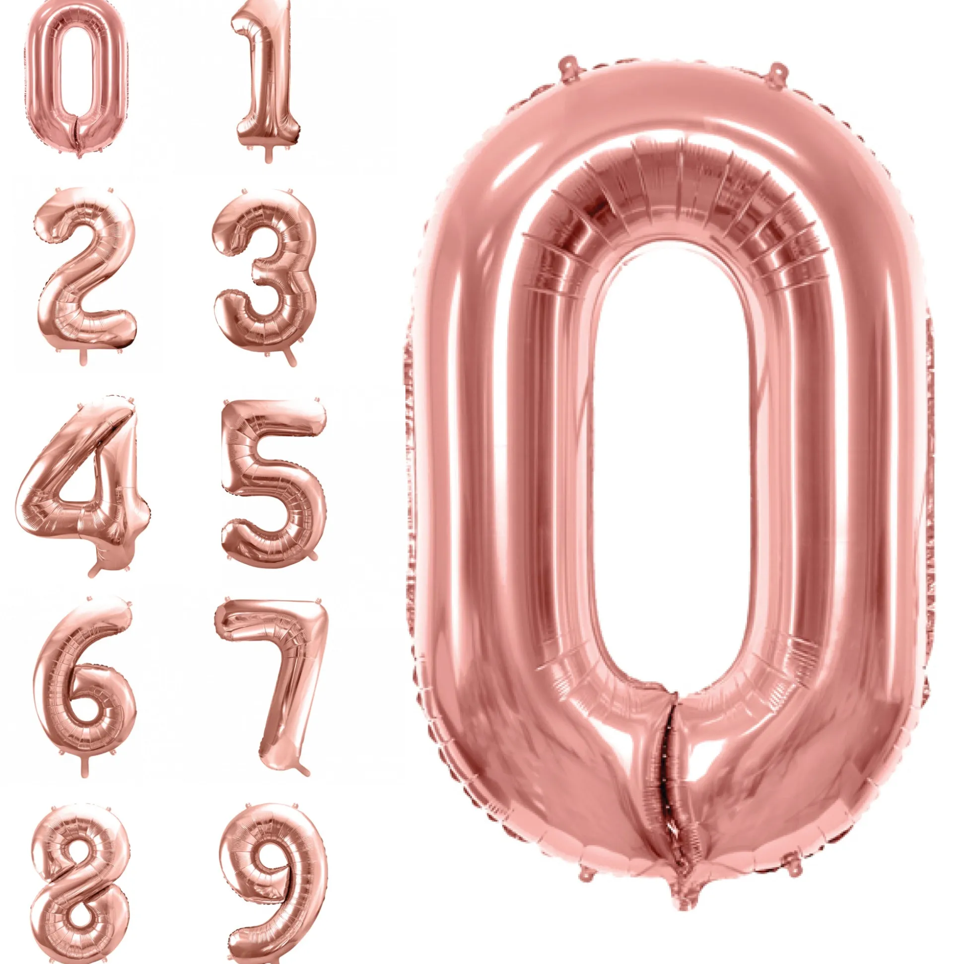 34" Rose Gold Number Balloon 0-9