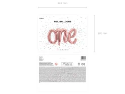 Rose Gold One Script Foil Balloon 26in