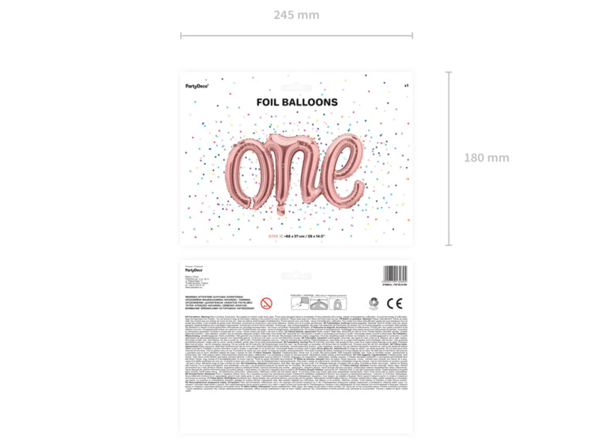 Rose Gold One Script Foil Balloon 26in