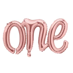 Rose Gold One Script Foil Balloon 26in
