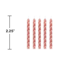 Rose Gold Spiral Birthday Candles