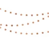 Rose Gold Star Garland 12'