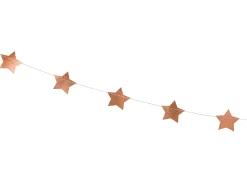 Rose Gold Star Garland 12'