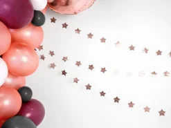 Rose Gold Star Garland 12'