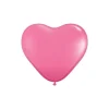 Rose Pink Heart Latex Balloons 6in – Pack of 12