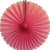 Rose Pink Tissue Paper Fan 13in