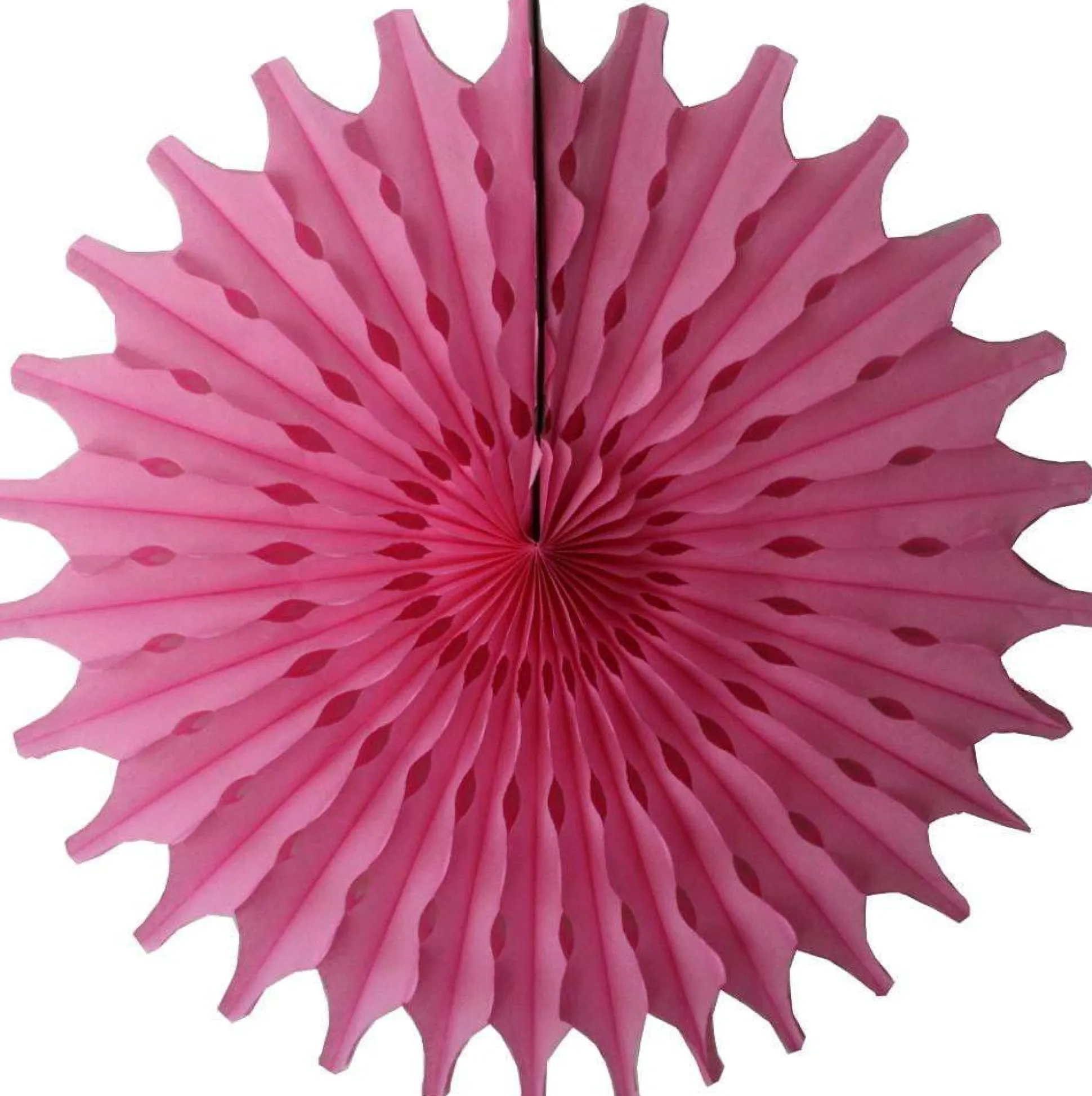 Rose Pink Tissue Paper Fan 18in