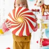 Round Candy Cane Foil Balloon 14in