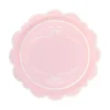 Round Pink Bows Lunch Plates 8ct