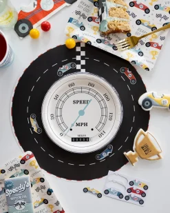 Round Race Track Paper Placemats 12ct