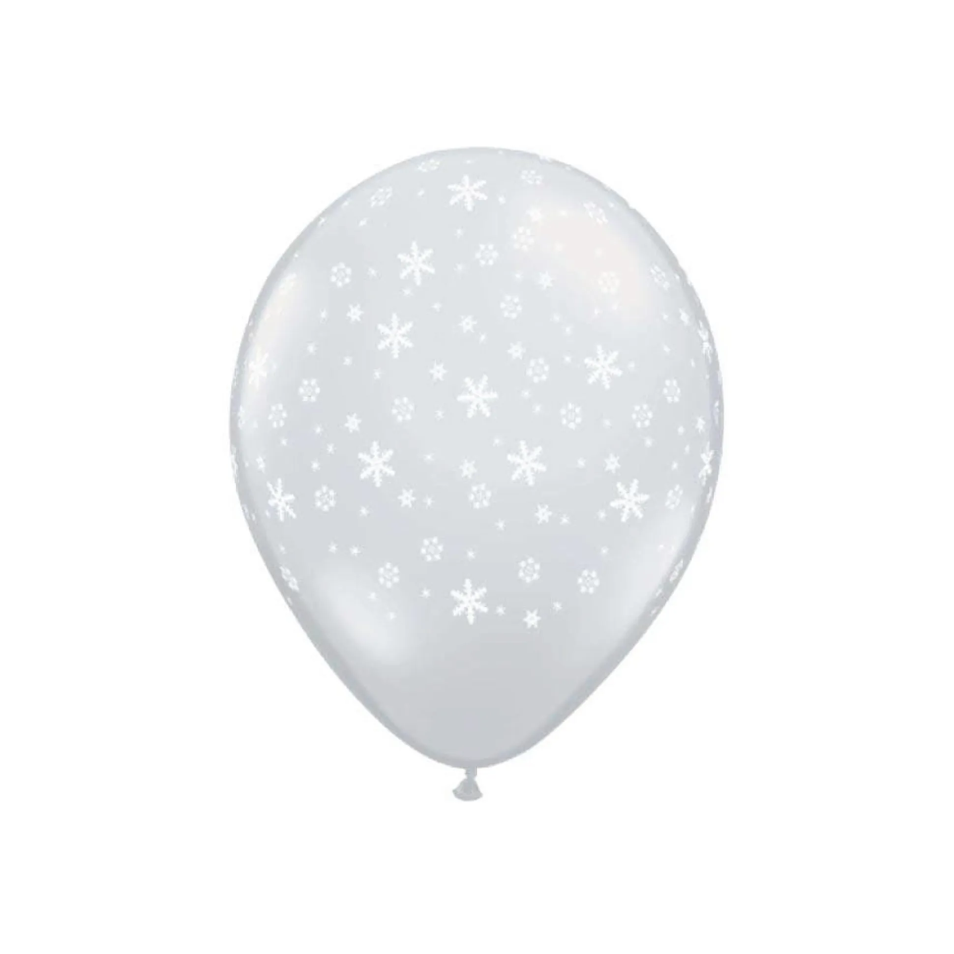 11" Round Snowflake Winter Balloon 6ct