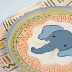 Safari Animal Faces Dessert Plates 8ct
