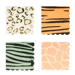 Safari Animal Print Dessert Napkins 16ct