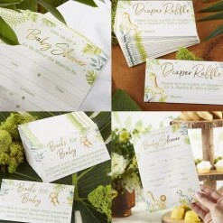 Safari Baby Shower Invitation & Thank You Card Bundle