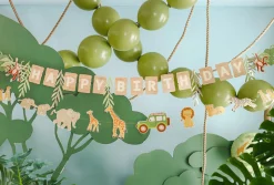 Safari Happy Birthday Banner Set 6ft
