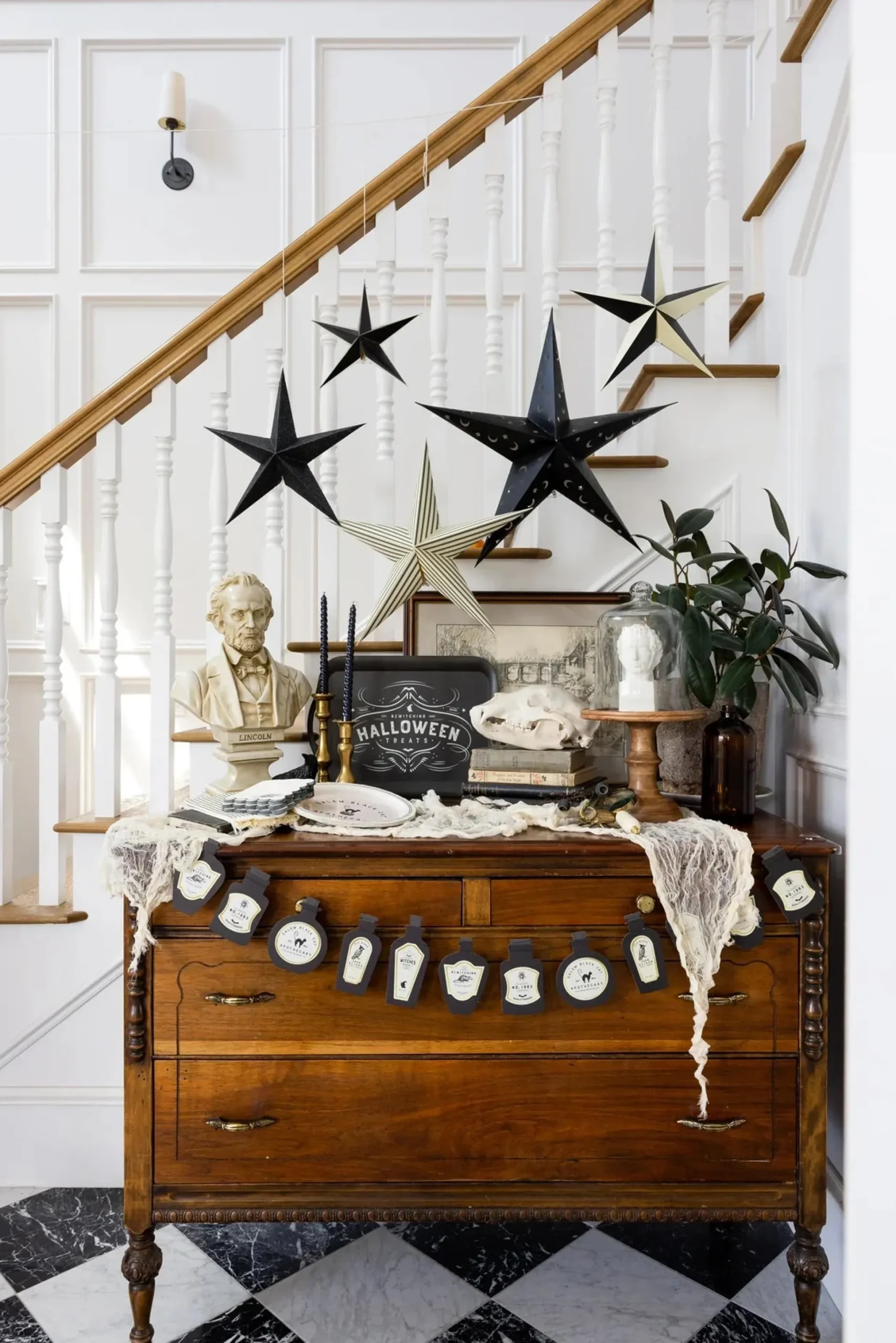 Salem Apothecary Halloween Bamboo Serving Tray