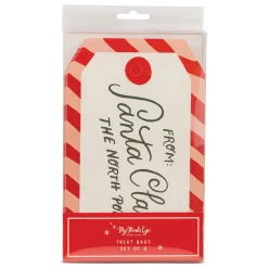 Santa Claus Tag Treat Bags 8ct