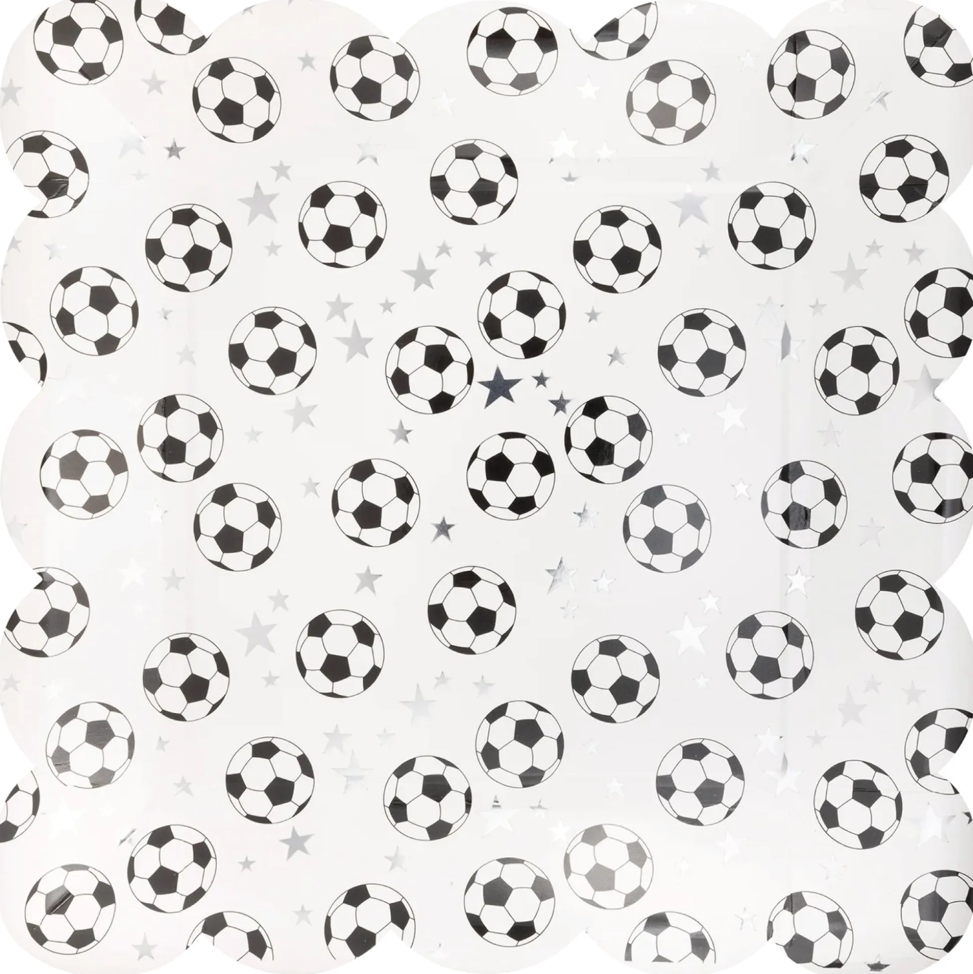 Scattered Soccer Balls Lunch Plates 8ct