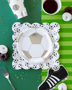Scattered Soccer Balls Lunch Plates 8ct