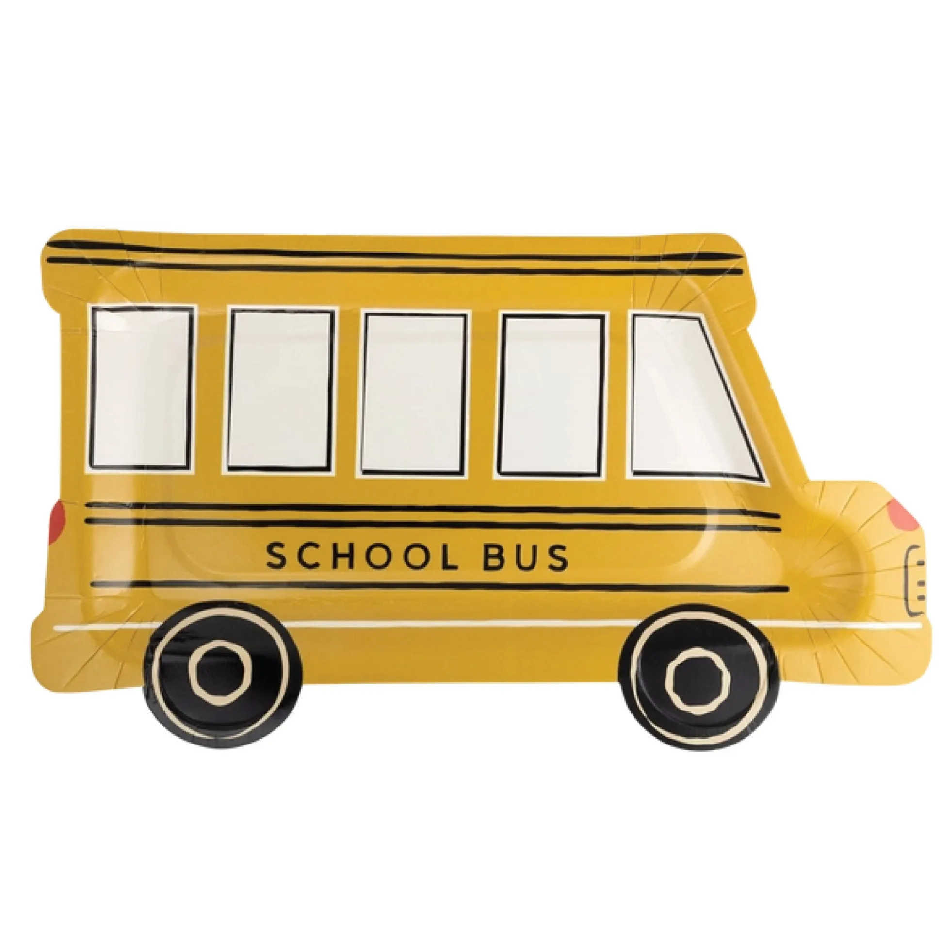 School Bus Shaped Dessert Plates 8ct