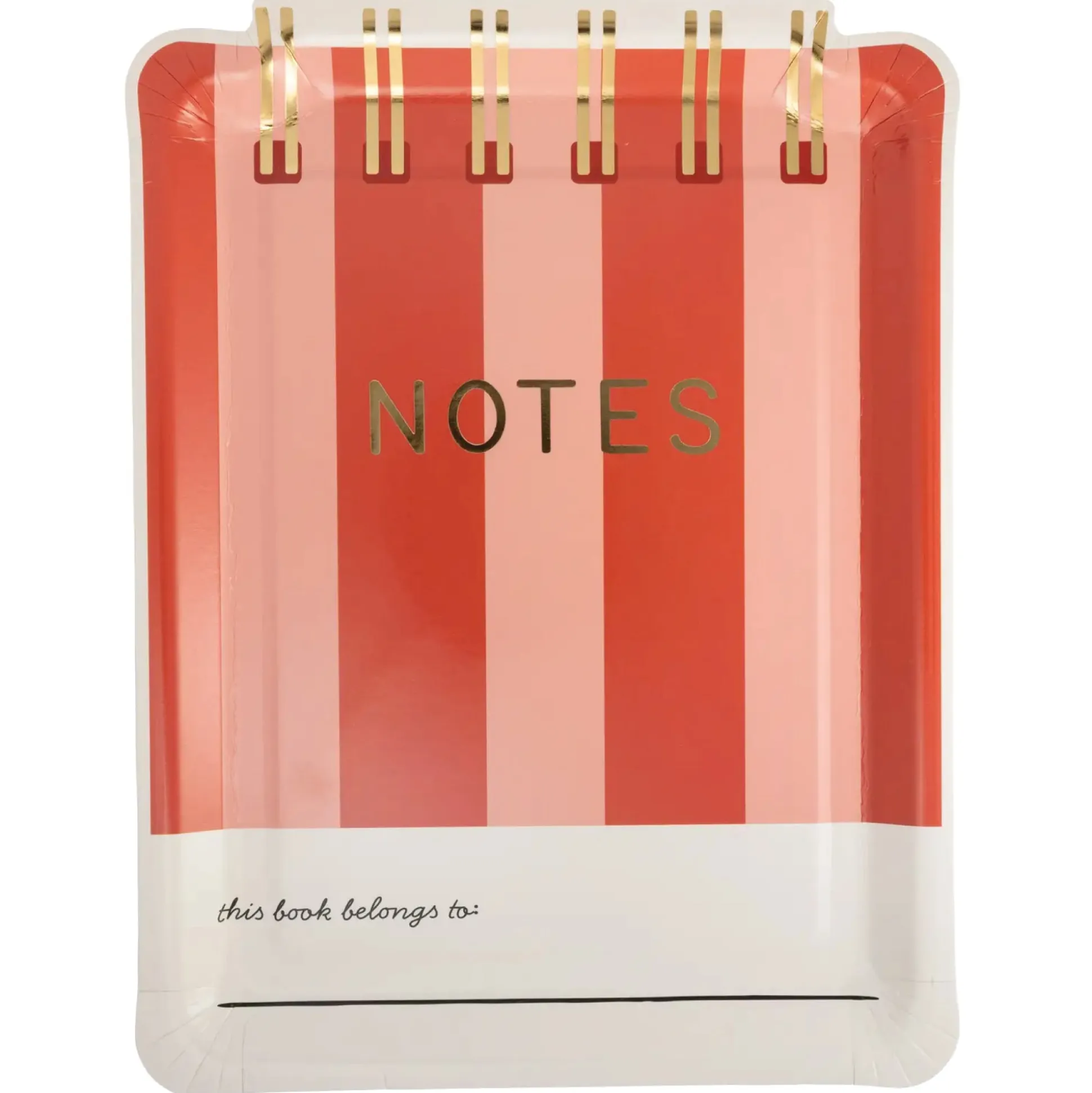 School Notebook Shaped Plates 8ct