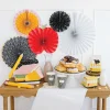 School Paper Fan Decorations 5ct
