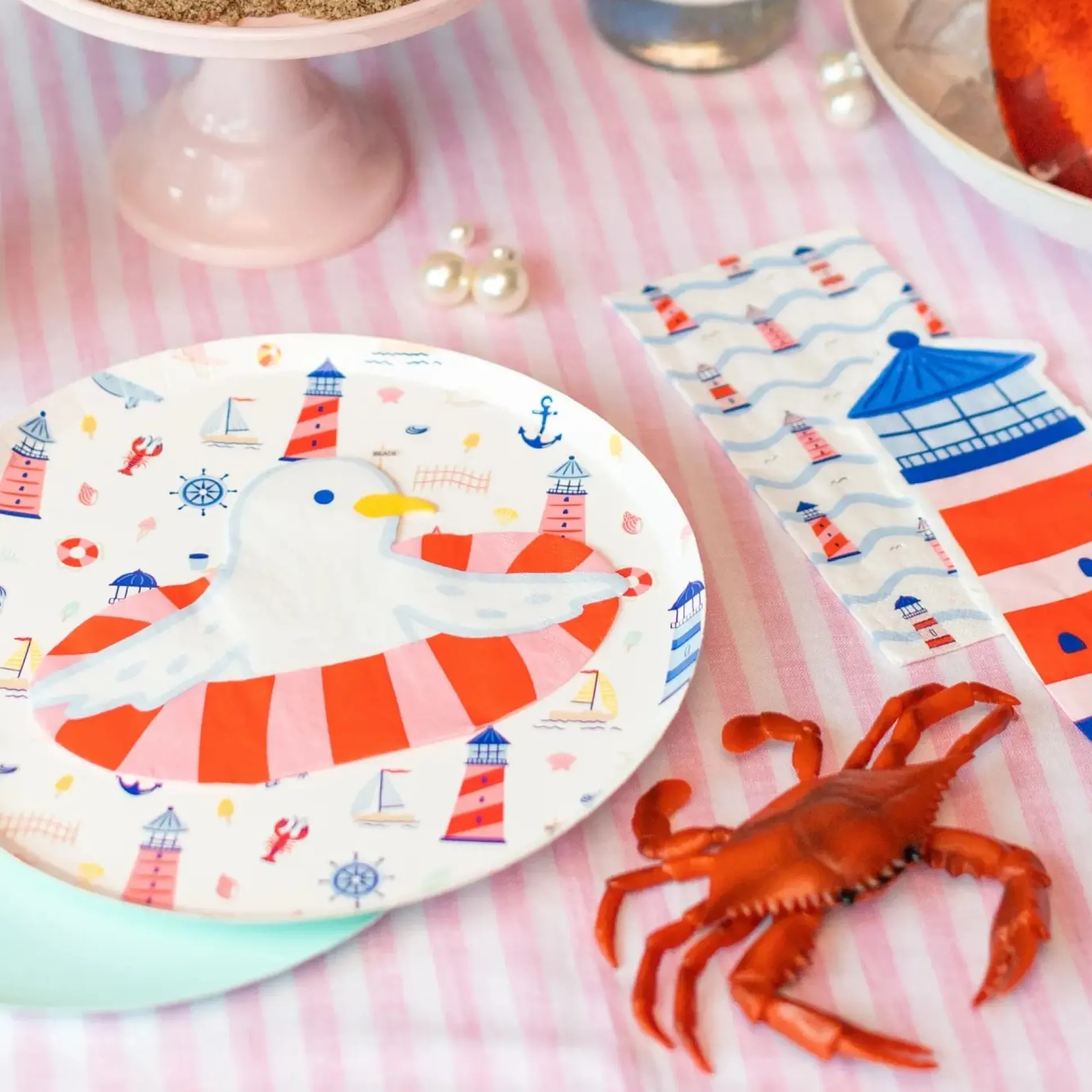 Seaside Seagull Lunch Napkins 16ct
