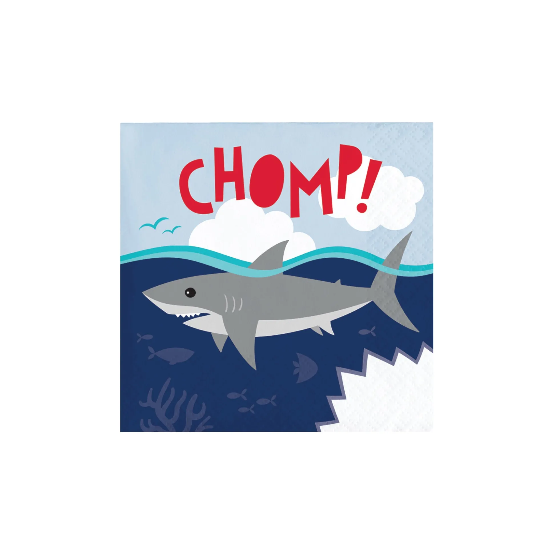 Shark Party Dessert Napkins 16ct