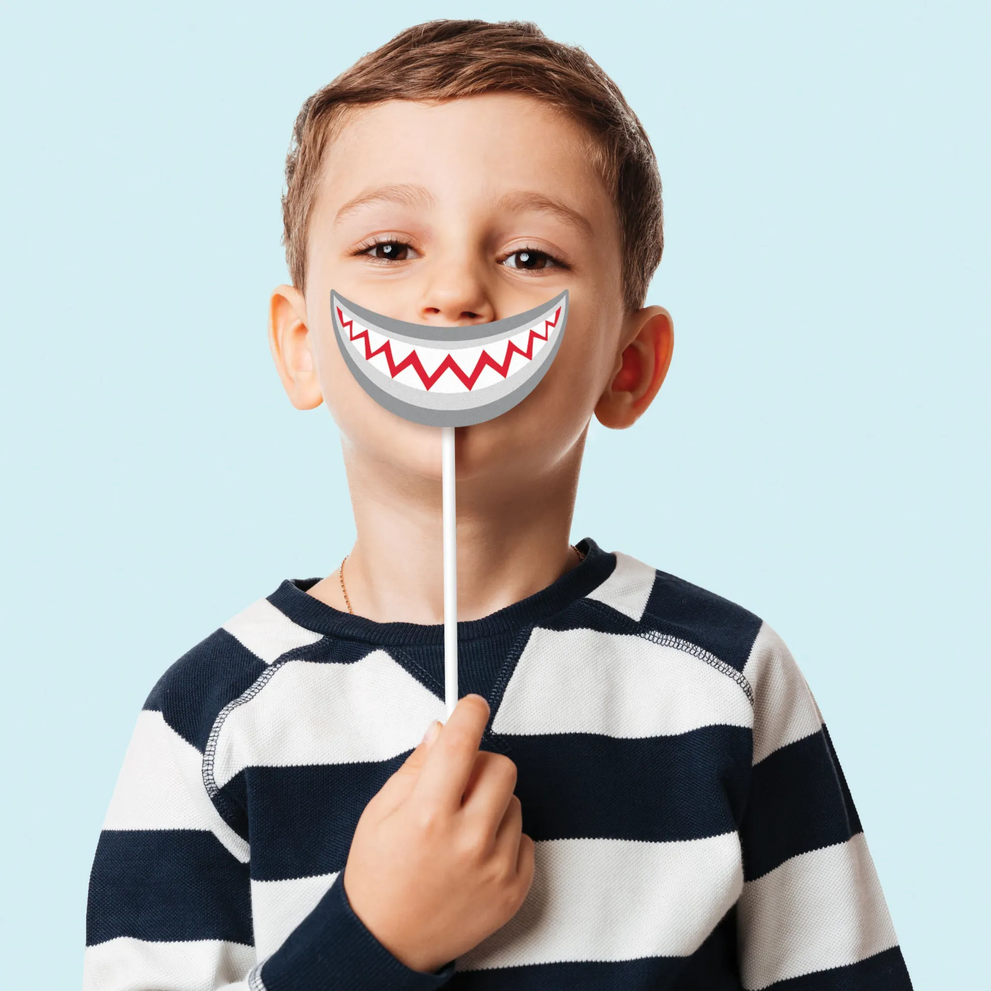 Shark Party Photo Booth Props 10ct