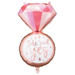 She Said Yes Engagement Ring Balloon 28in