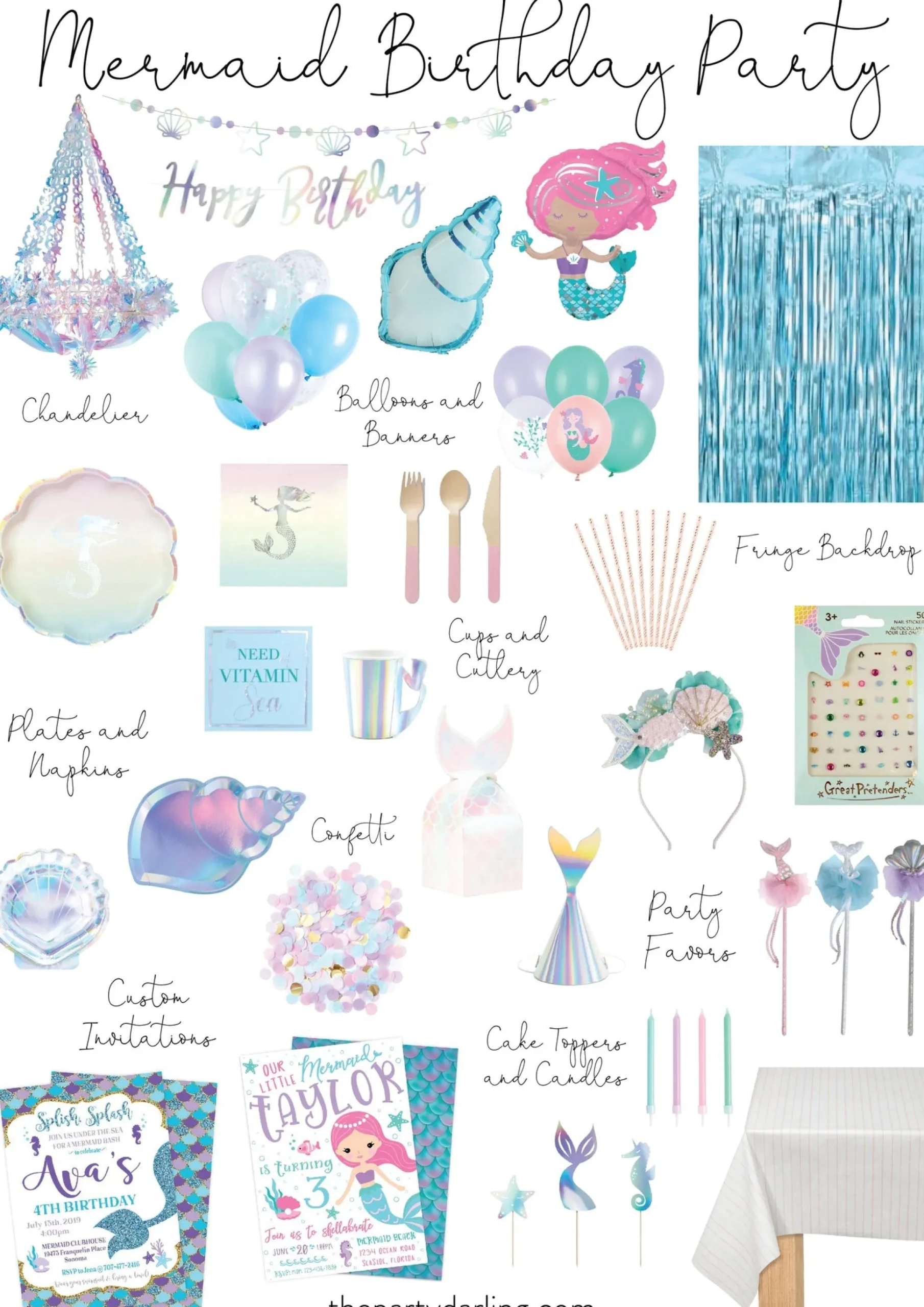 Shimmering Mermaid Foil Balloon 30in