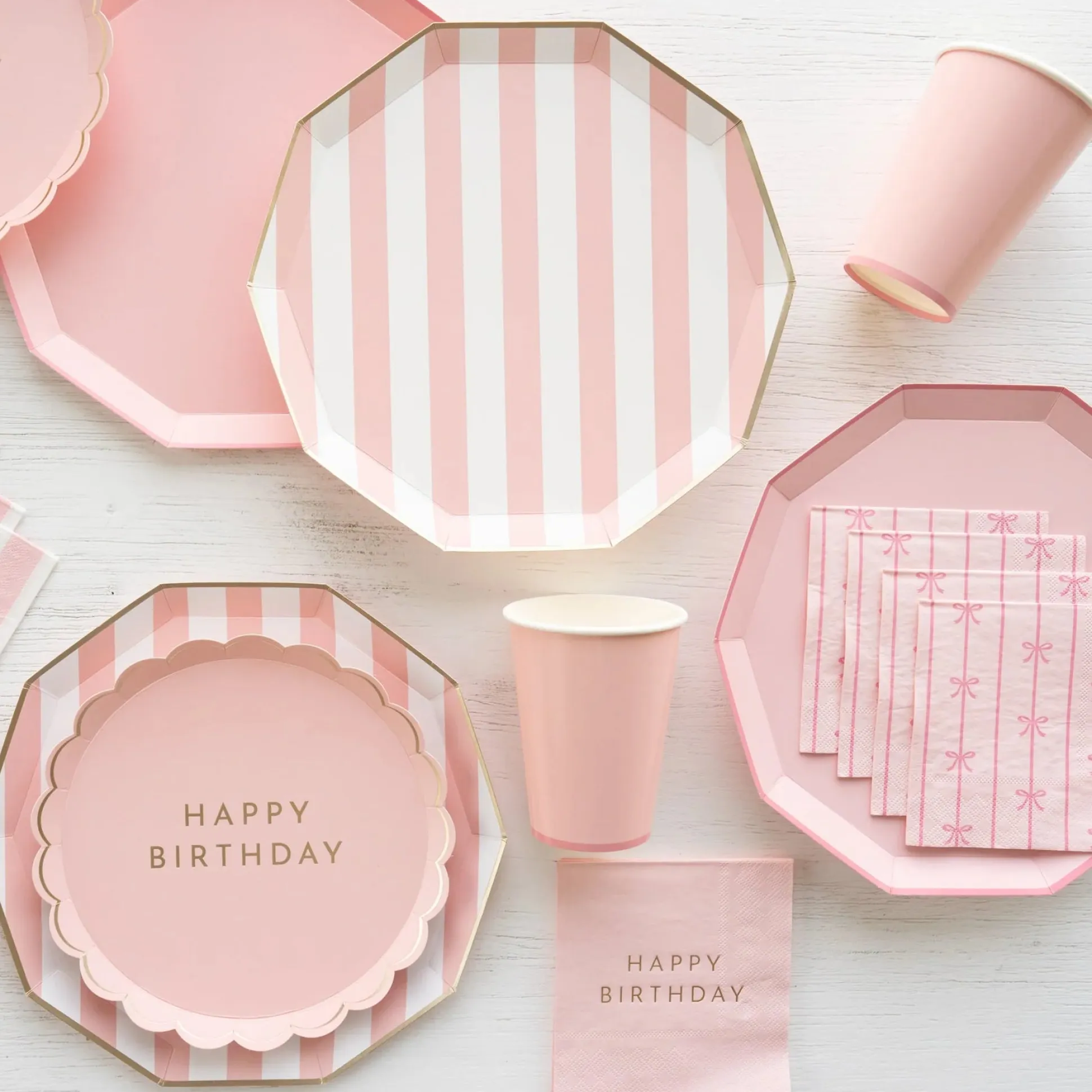 Signature Pink Bow Dessert Napkins 20ct