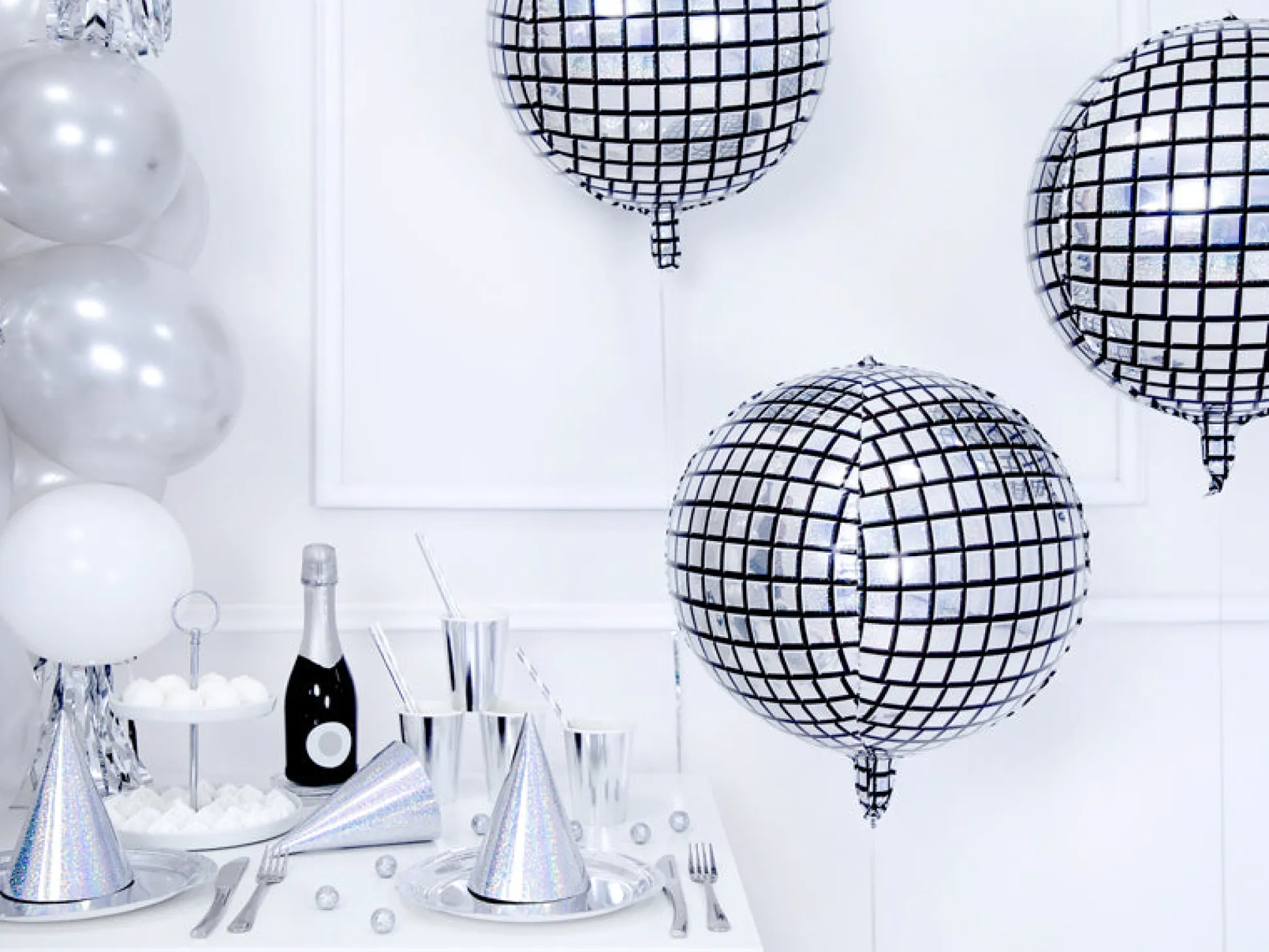 Silver Disco Ball Orbz Foil Balloon