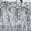Silver Fringe Curtain Backdrop 3ft