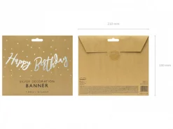 Silver Happy Birthday Letter Banner