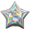 Silver Iridescent Star Balloon 19in