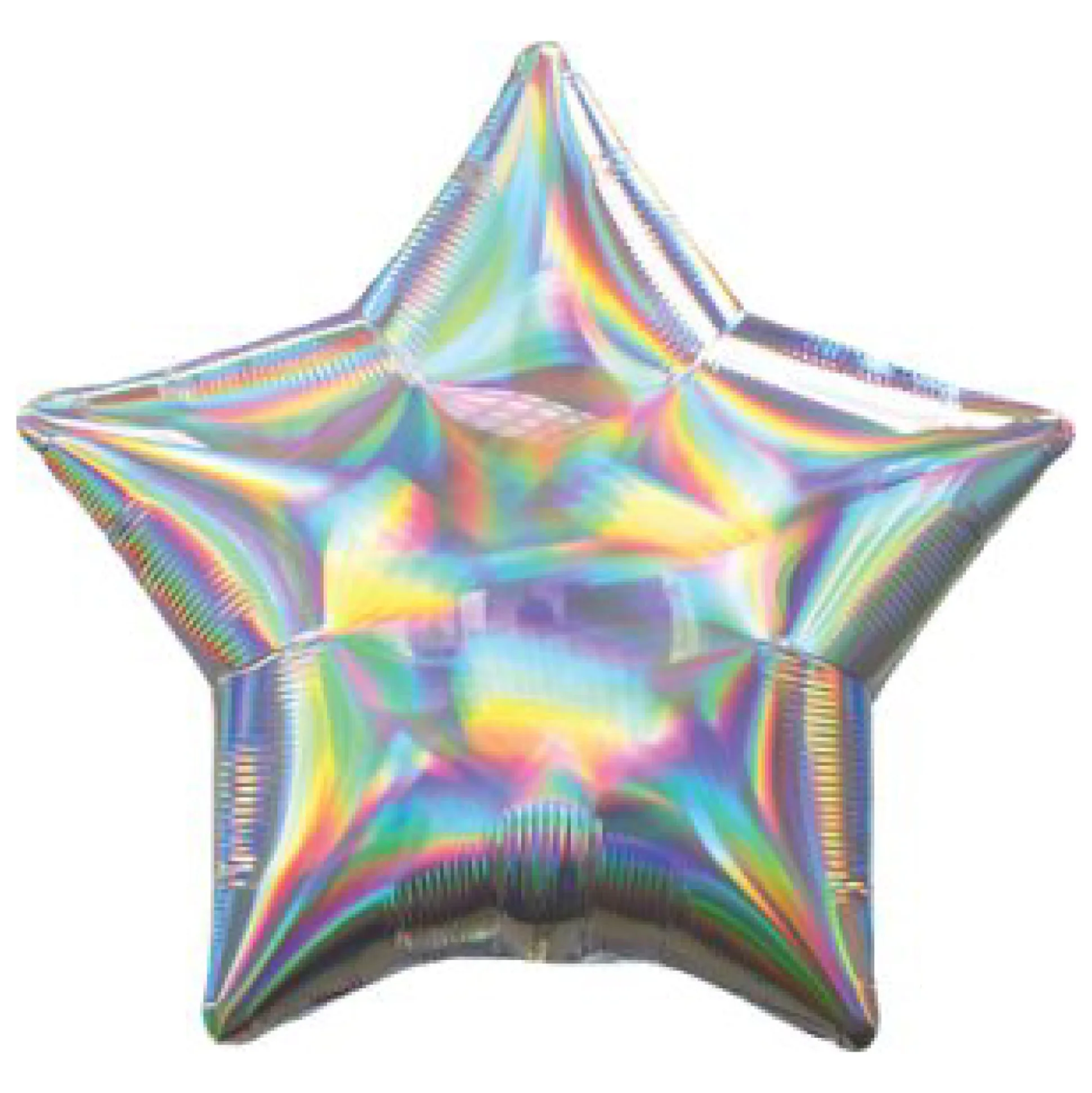 Silver Iridescent Star Balloon 19in