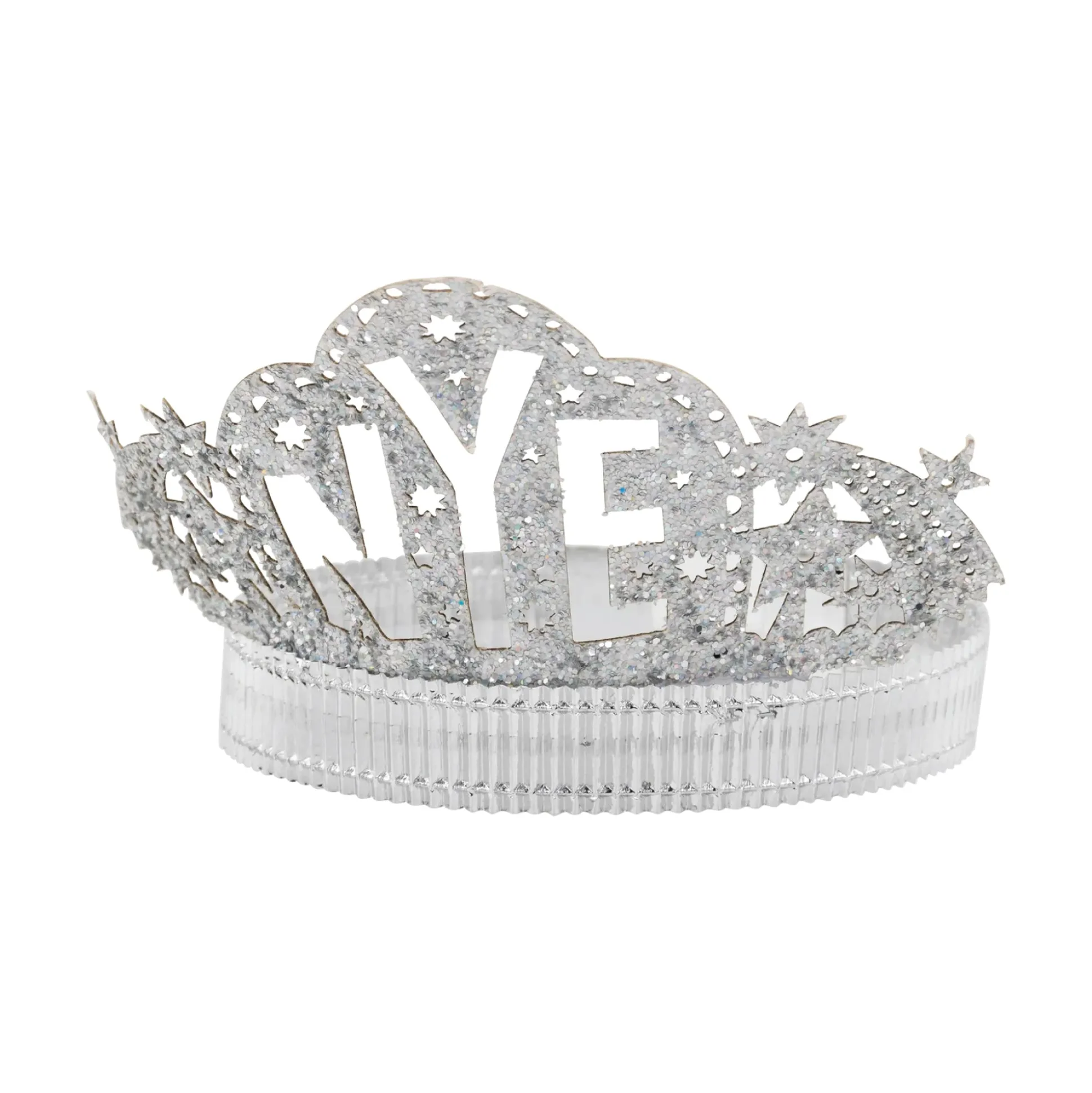 Silver NYE Crown Headband 6ct
