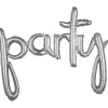 Silver Party Cursive Letter Balloon 39in