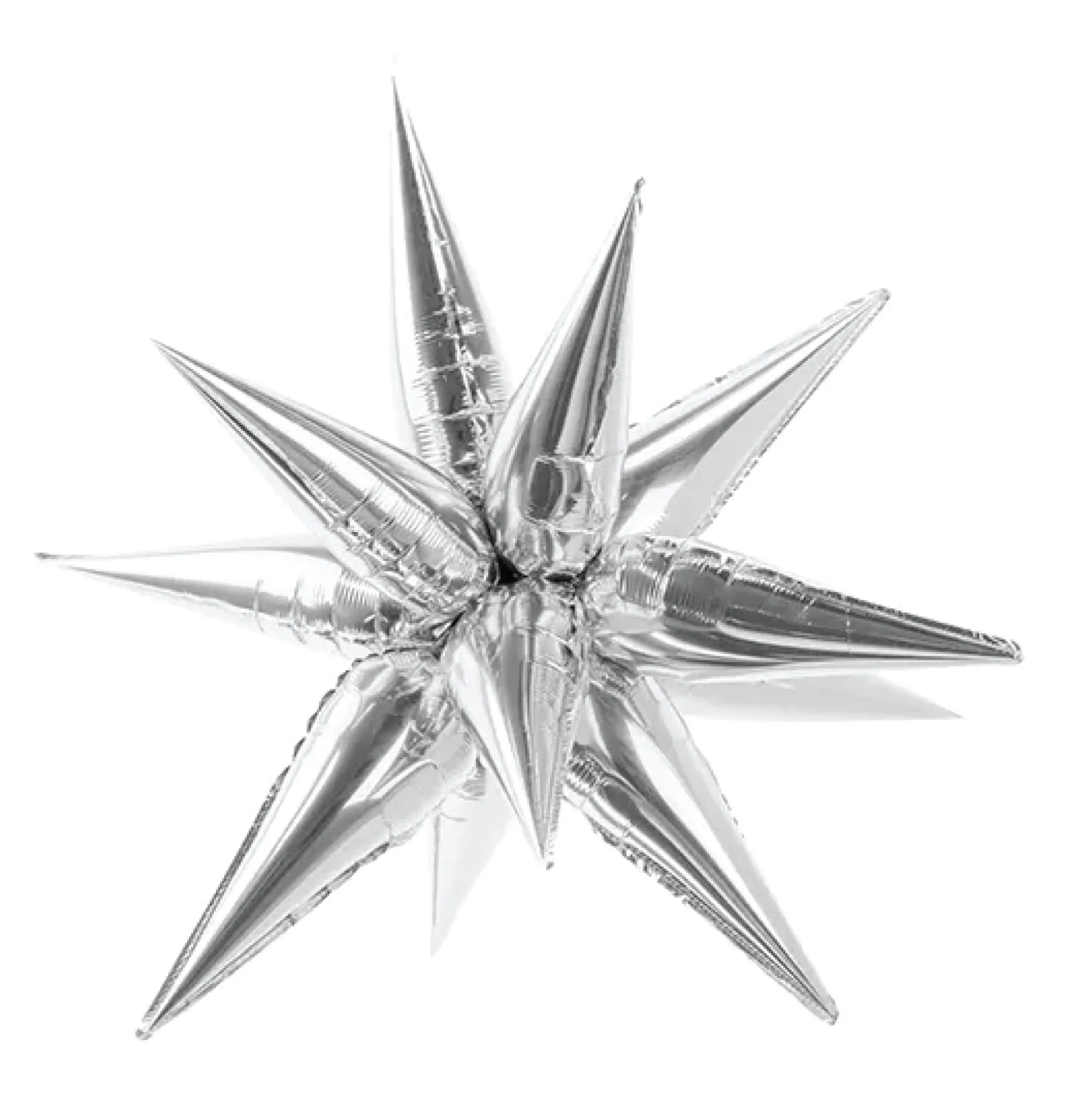 Silver Starburst Balloon 37in