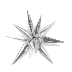 Silver Starburst Balloon 27.5in