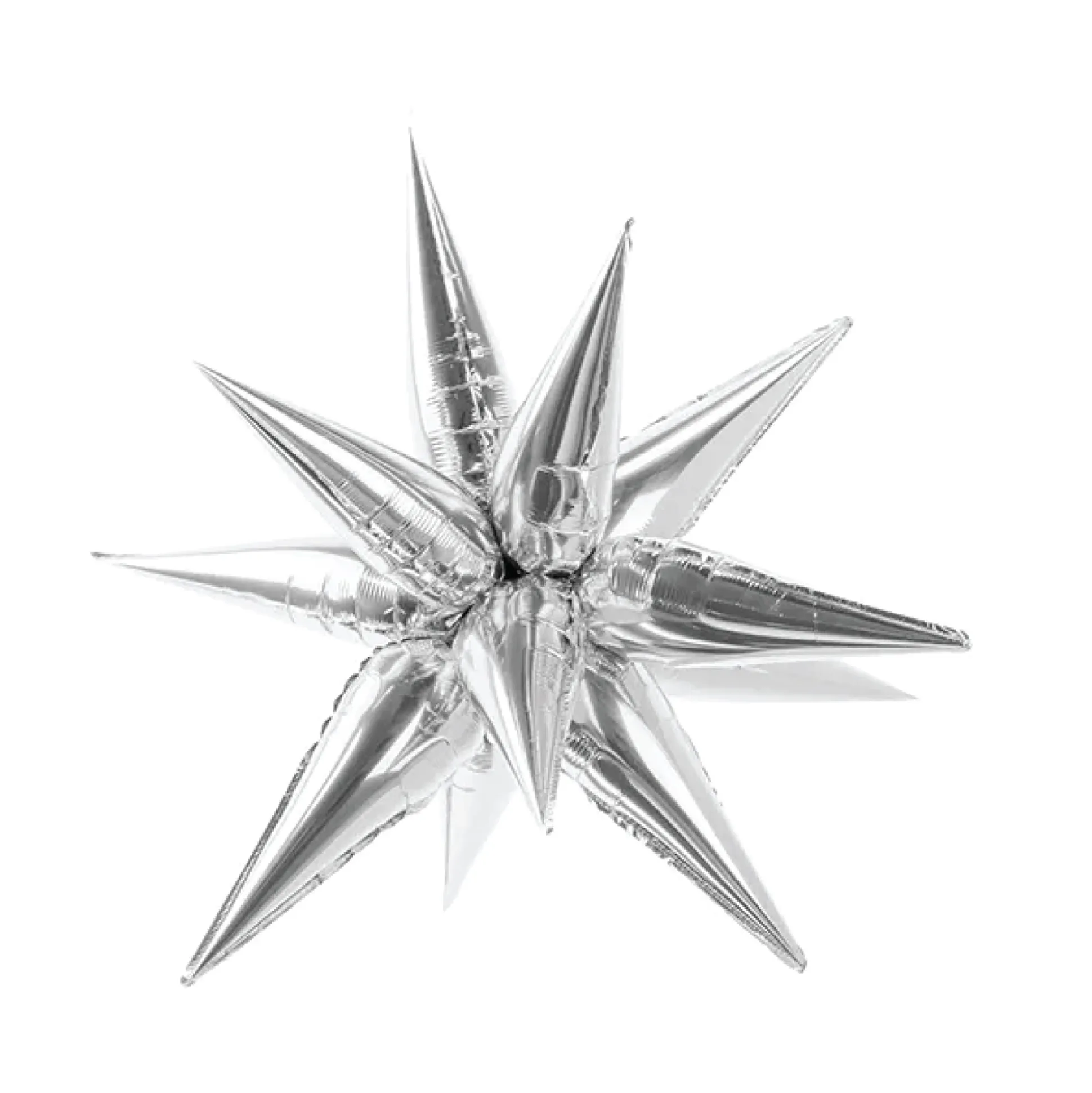 Silver Starburst Balloon 27.5in