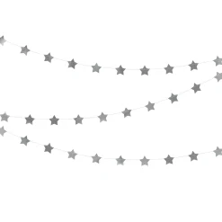 Silver Star Garland 12'