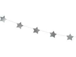 Silver Star Garland 12'