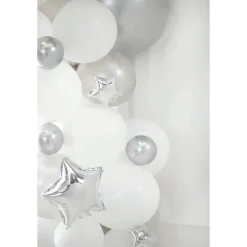 Silver Star 4in Balloons 25ct