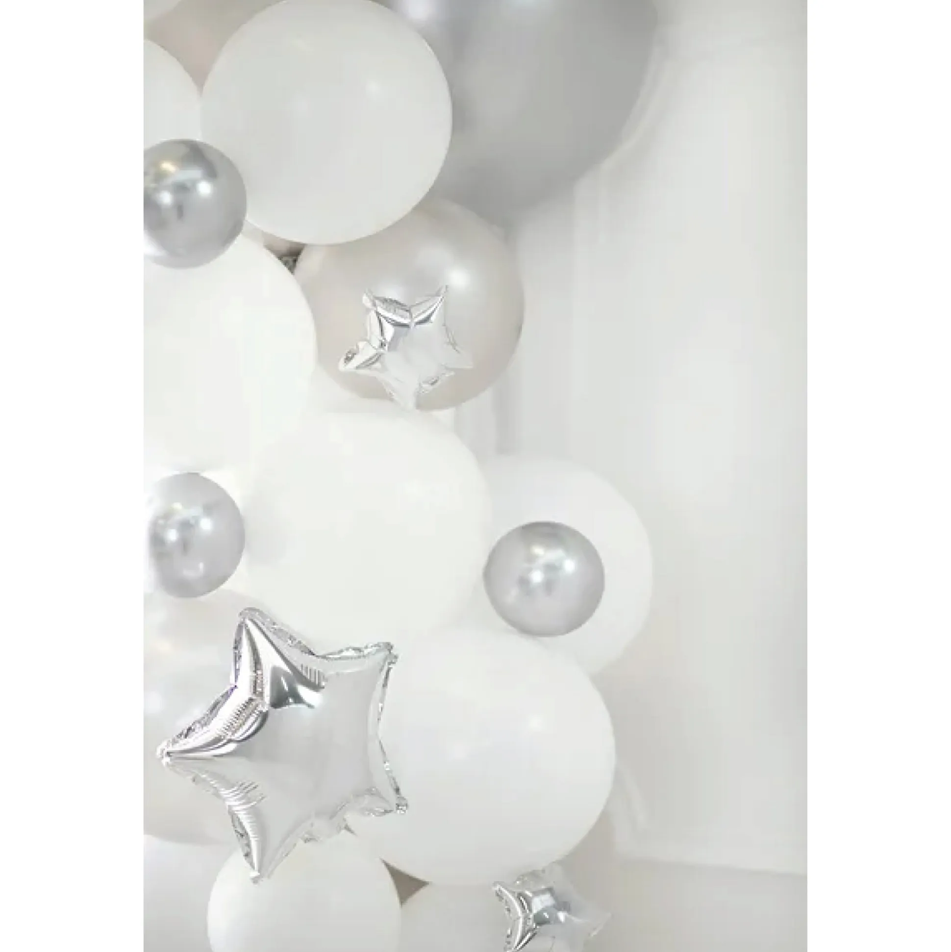 Silver Star 8in Balloons 25ct