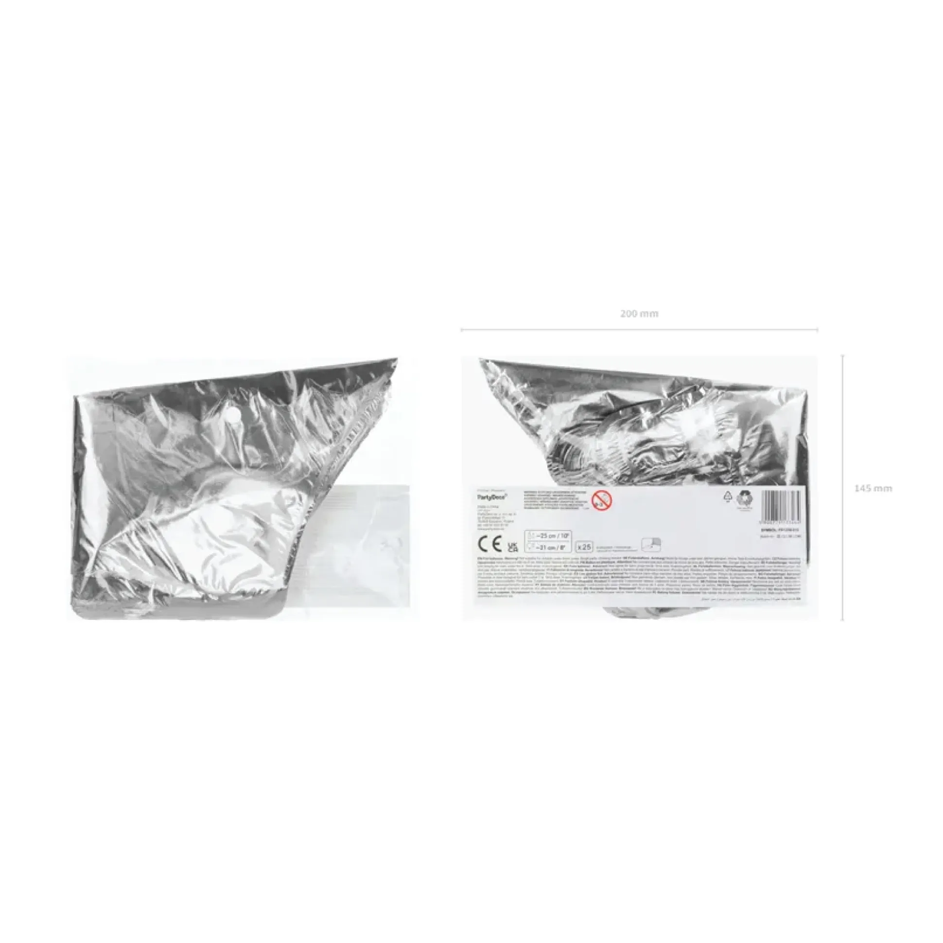 Silver Star 8in Balloons 25ct