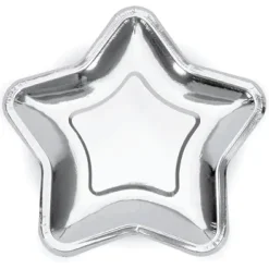 Silver Star Lunch Plates 6ct