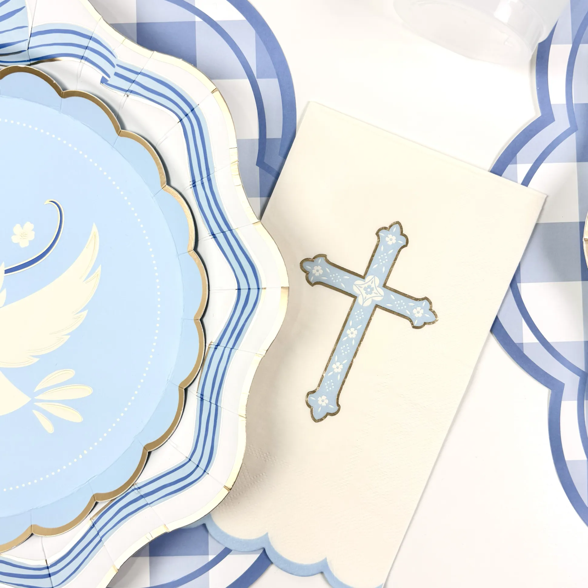 Sky Blue Cross Guest Towels 20ct